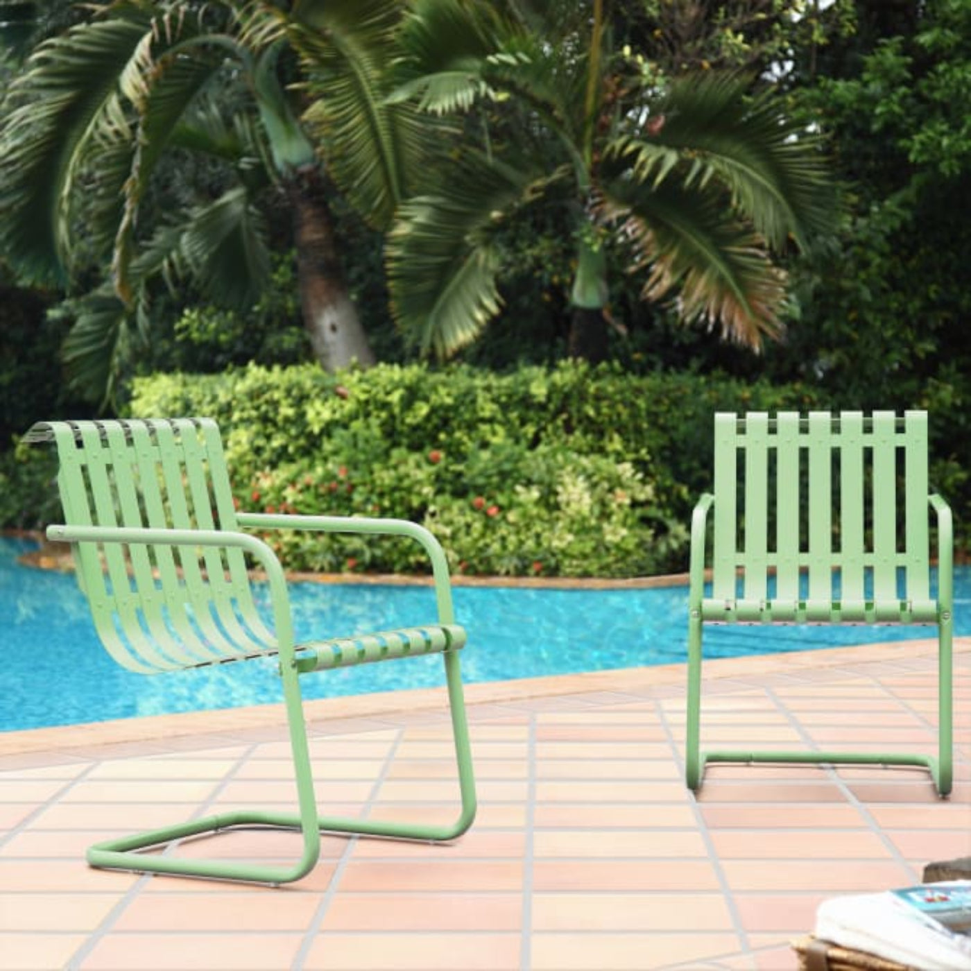 Crosley Gracie 2pc Outdoor Metal Armchair Set - CO1020