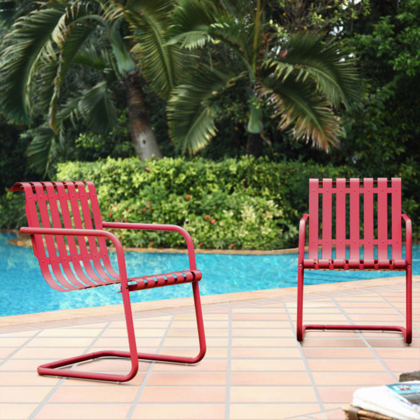 Crosley Gracie 2pc Outdoor Metal Armchair Set - CO1020