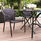 Crosley Palm Harbor 4pc Outdoor Wicker Stackable Chair Set - CO7109