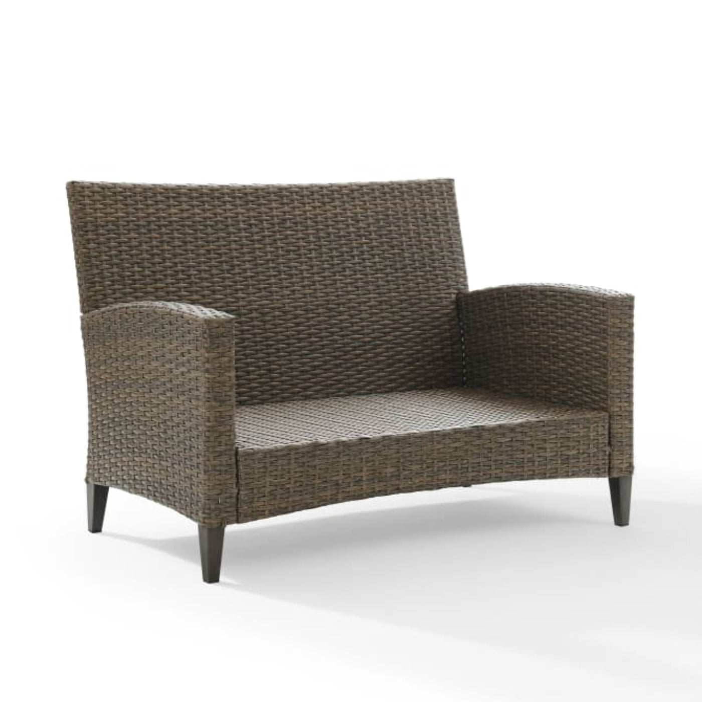 Crosley Rockport 53.25 Inch Outdoor Wicker High Back Loveseat Oatmeal - CO7161-LB
