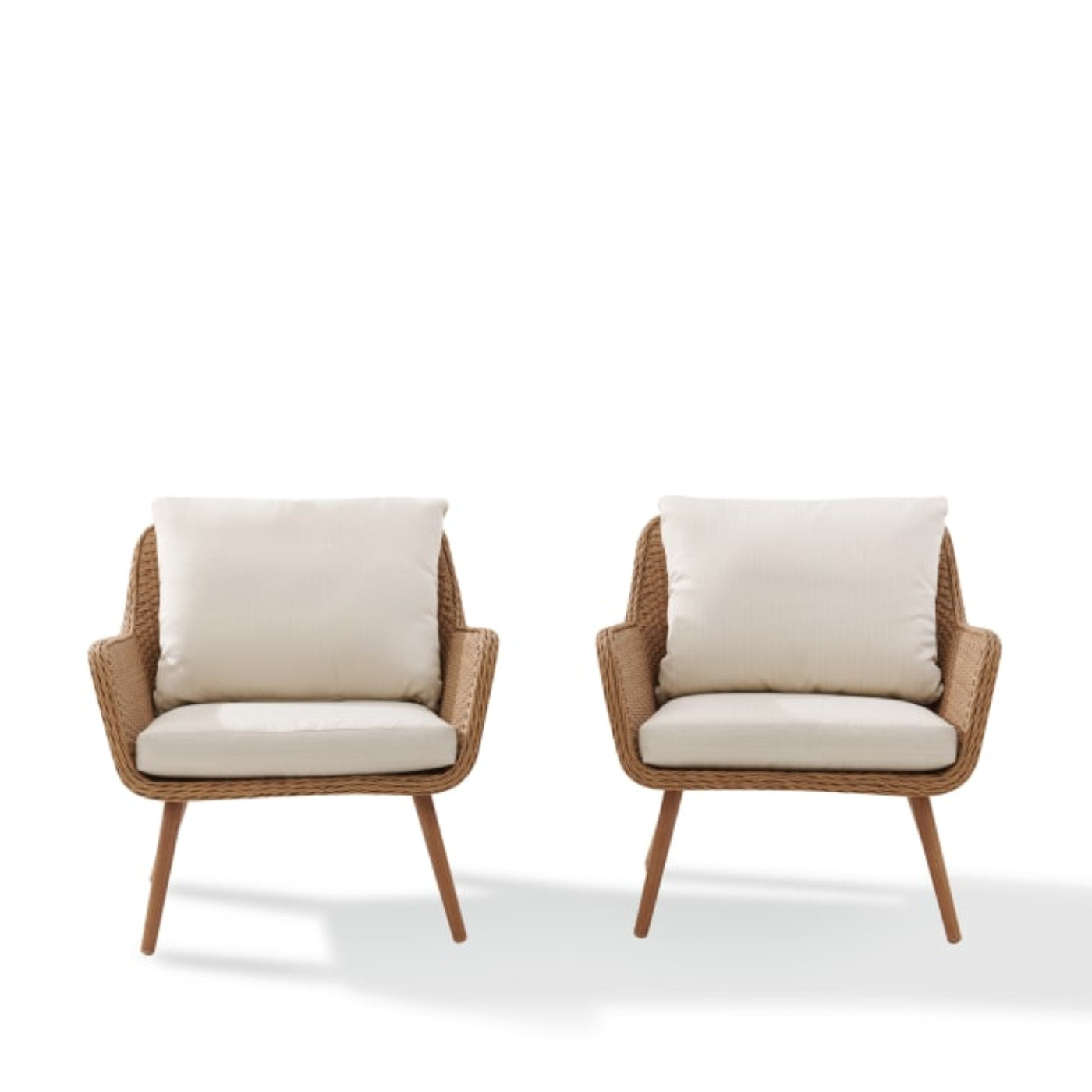 Crosley Landon 2pc Outdoor Wicker Chair Set Light Brown - CO7185-LB