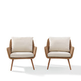 Crosley Landon 2pc Outdoor Wicker Chair Set Light Brown - CO7185-LB