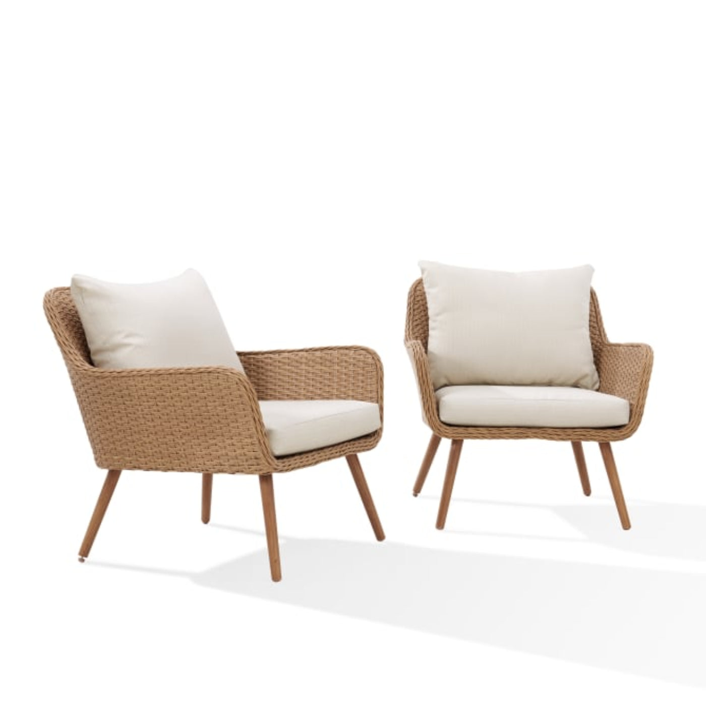 Crosley Landon 2pc Outdoor Wicker Chair Set Light Brown - CO7185-LB
