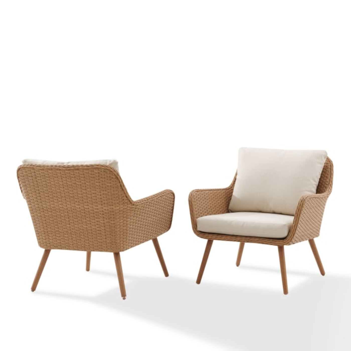 Crosley Landon 2pc Outdoor Wicker Chair Set Light Brown - CO7185-LB