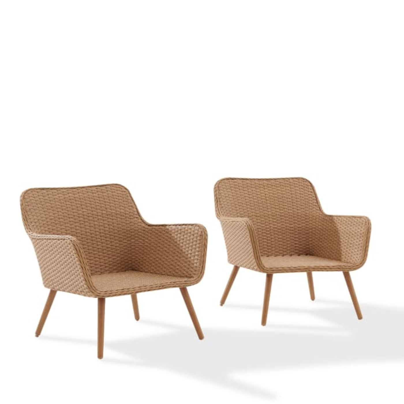 Crosley Landon 2pc Outdoor Wicker Chair Set Light Brown - CO7185-LB