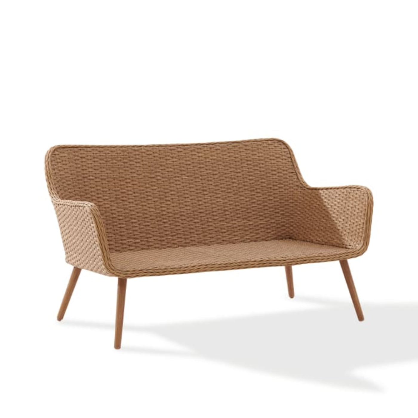 Crosley Landon 2pc Outdoor Wicker Conversation Set Oatmeal - CO7186-LB