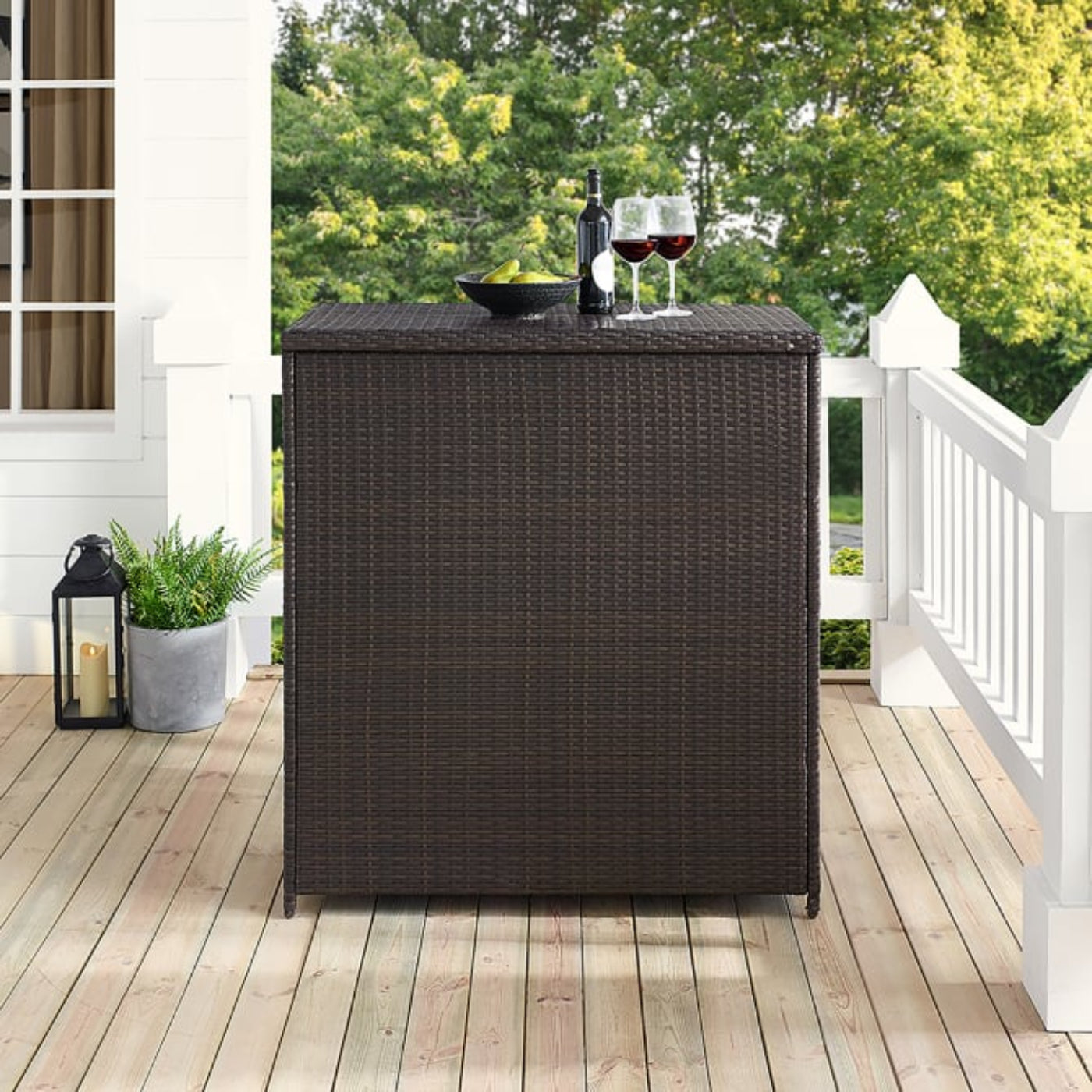 Crosley Palm Harbor Outdoor Wicker Bar Brown - CO7204-BR