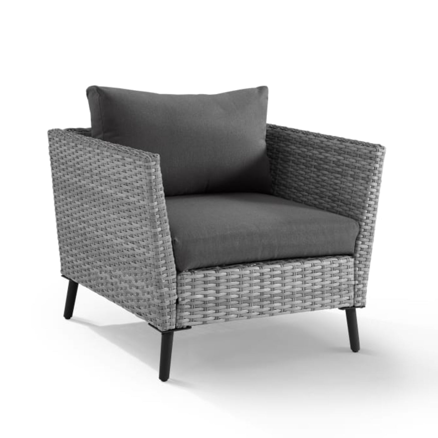 Crosley Richland 2pc Outdoor Wicker Armchair Set Charcoal - CO7318GY-CL