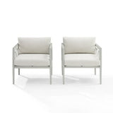Crosley Ashford 2pc Outdoor Metal Armchair Set - CO7351GY-CR