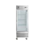 Chef AAA Commercial 29" Reach-In Refrigerator Stainless Steel Glass Door 23 cu.ft. - SS-1R-G-HC