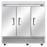 Frigos Commercial Reach in Freezer 3 Section Solid Door Frigos FG-FZ-3D with Aluminum Interior with 304 Stainless Steel Floor - FG-FZ-3D