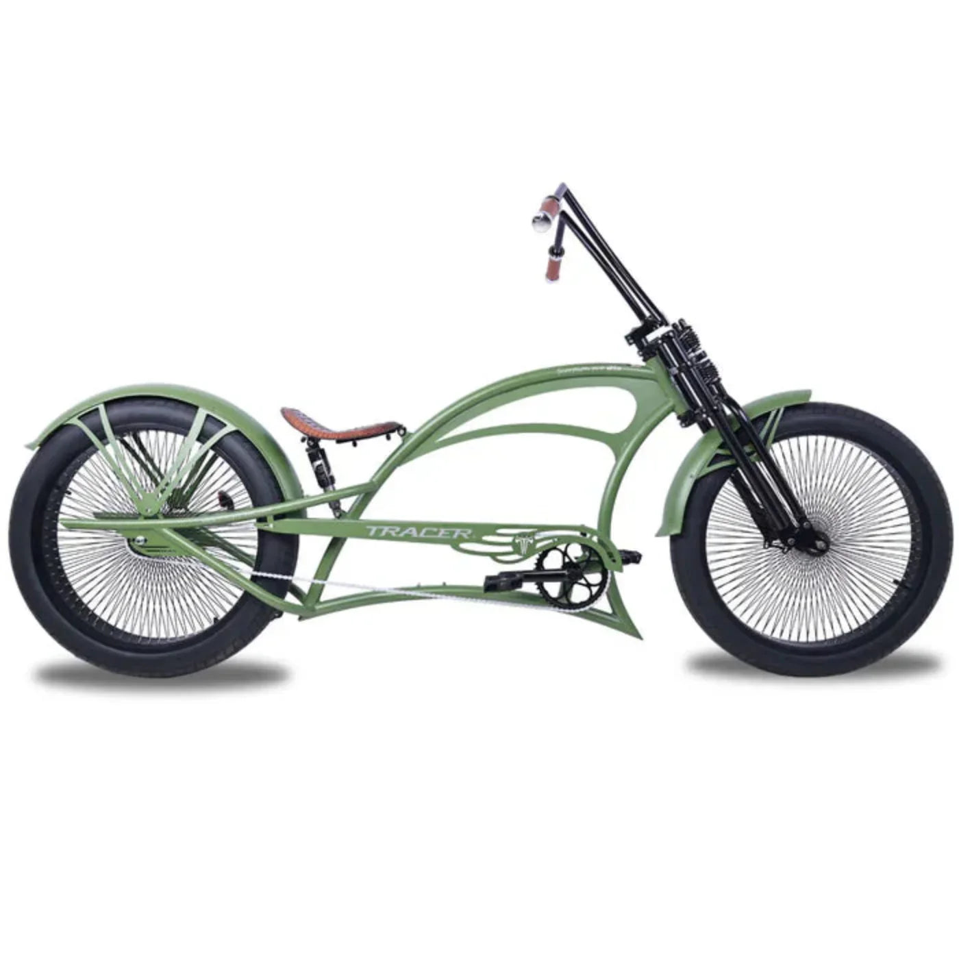 Tracer 26" Scorpion Pro DTS Stretch Chopper Cruiser Bike - MB-SP-PDTS-WHT