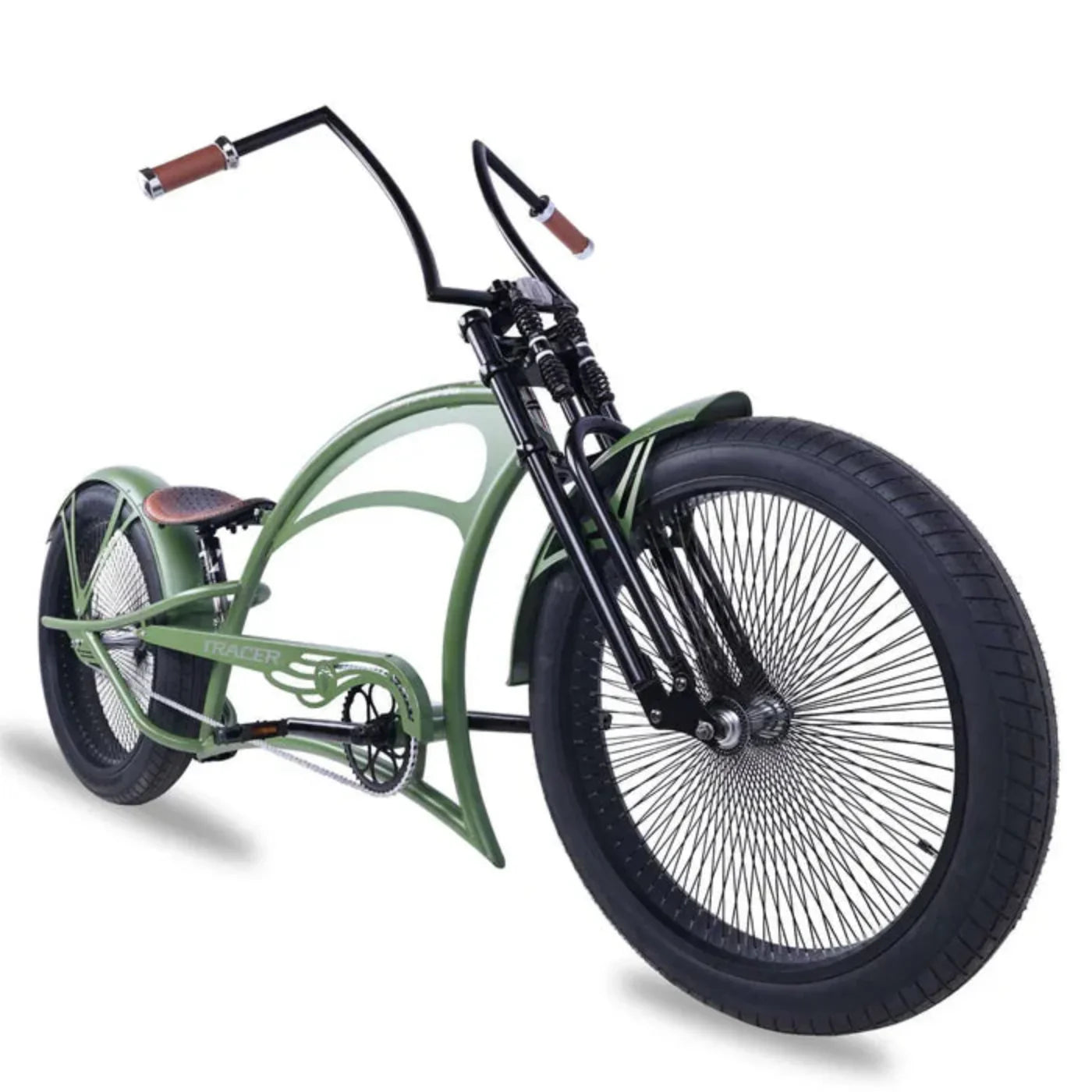 Tracer 26" Scorpion Pro DTS Stretch Chopper Cruiser Bike - MB-SP-PDTS-WHT