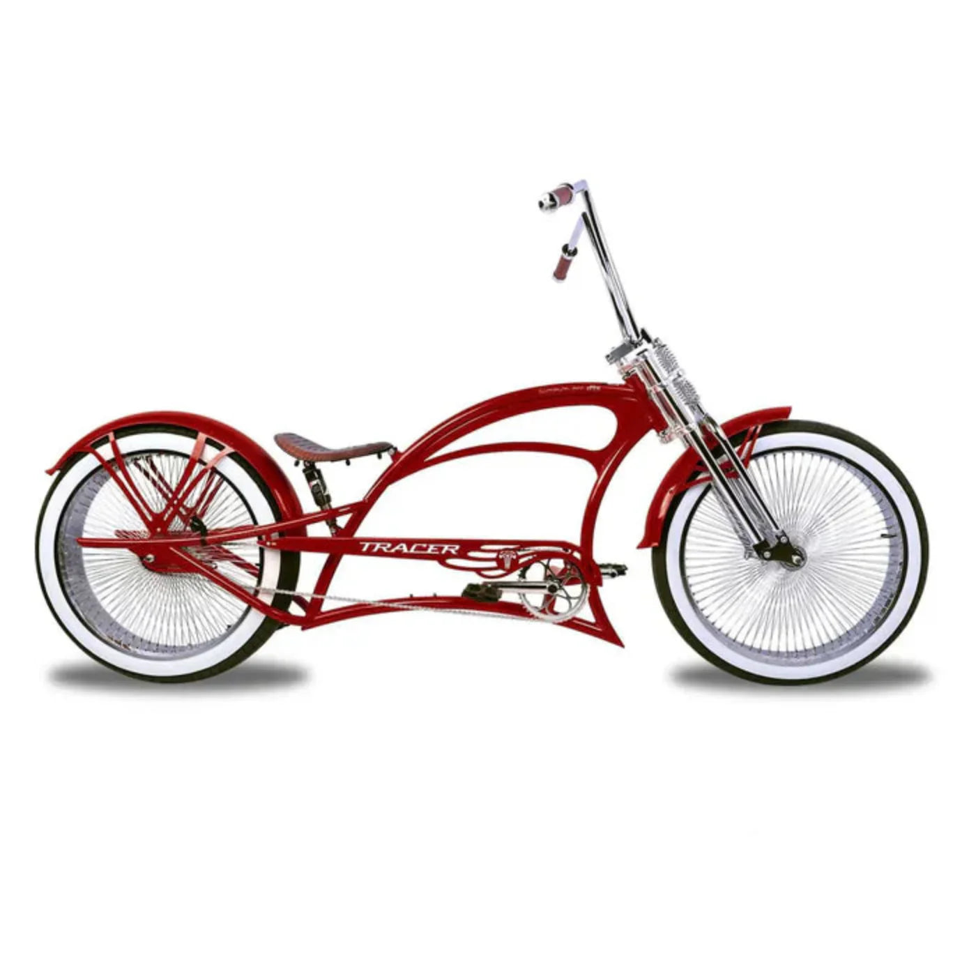 Tracer 26" Scorpion Pro DTS Stretch Chopper Cruiser Bike - MB-SP-PDTS-WHT
