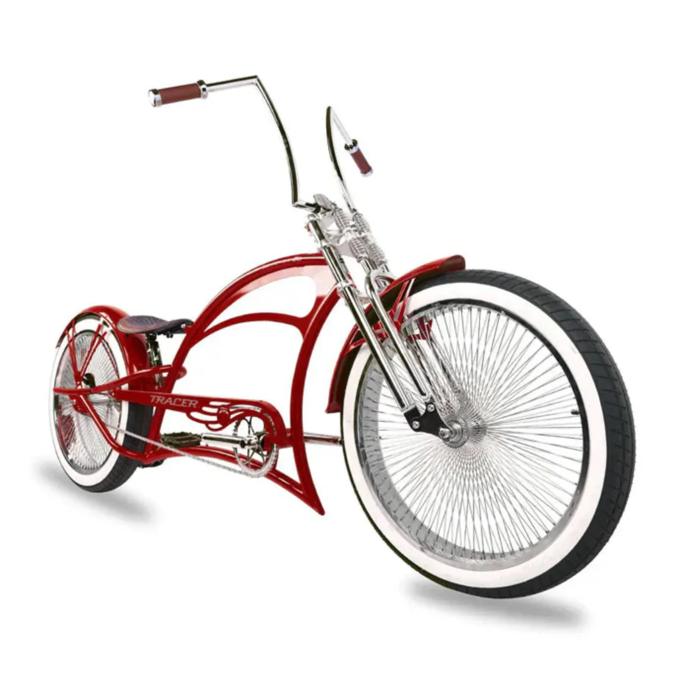 Tracer 26" Scorpion Pro DTS Stretch Chopper Cruiser Bike - MB-SP-PDTS-WHT