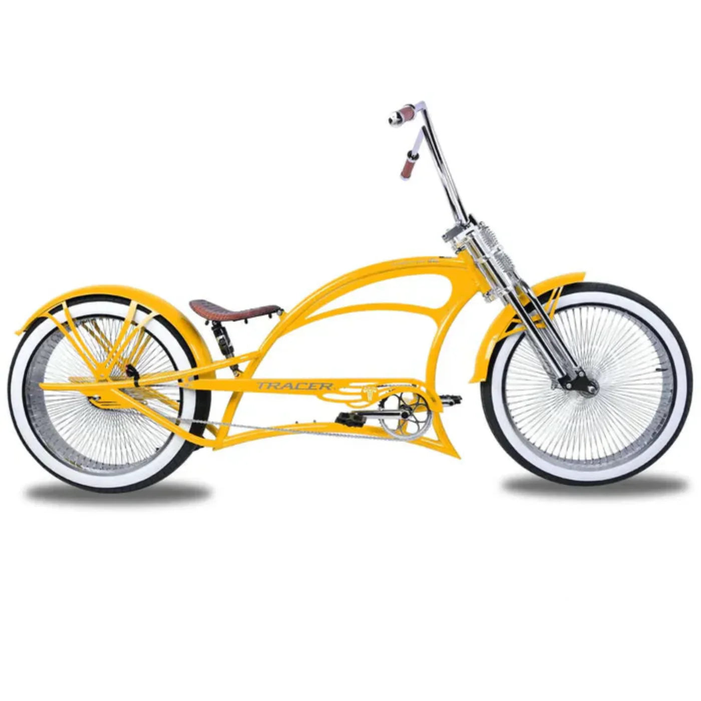 Tracer 26" Scorpion Pro DTS Stretch Chopper Cruiser Bike - MB-SP-PDTS-WHT