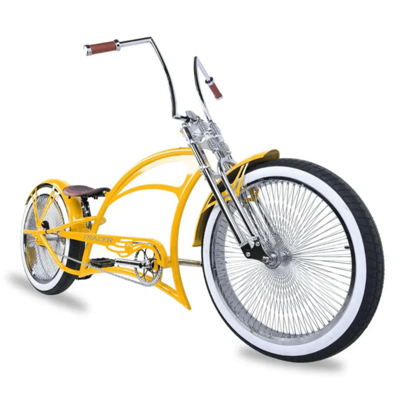 Tracer 26" Scorpion Pro DTS Stretch Chopper Cruiser Bike - MB-SP-PDTS-WHT