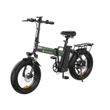 isinwheel D4 Fat Tire Folding Electric Bicycle 7 Speed 20" 500W Motor with Peak 750W 48V 15Ah Lithium Battery 20 MPH 43 Mile Range Black New Canada Only - D4-CANADA