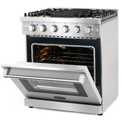 Cosmo 30" Gas Range 5 Burners Convection Oven SS - COS-EPGR304