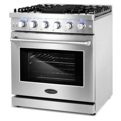 Cosmo 30" Gas Range 5 Burners Convection Oven SS - COS-EPGR304