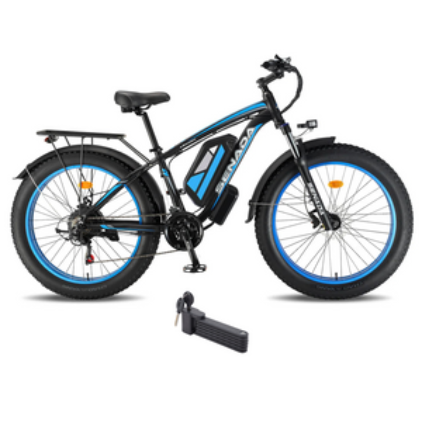Tracer 26" Avalon GT Fat Tire Stretch Beach Cruiser Bike - MB-AVALON GT-BK/BK