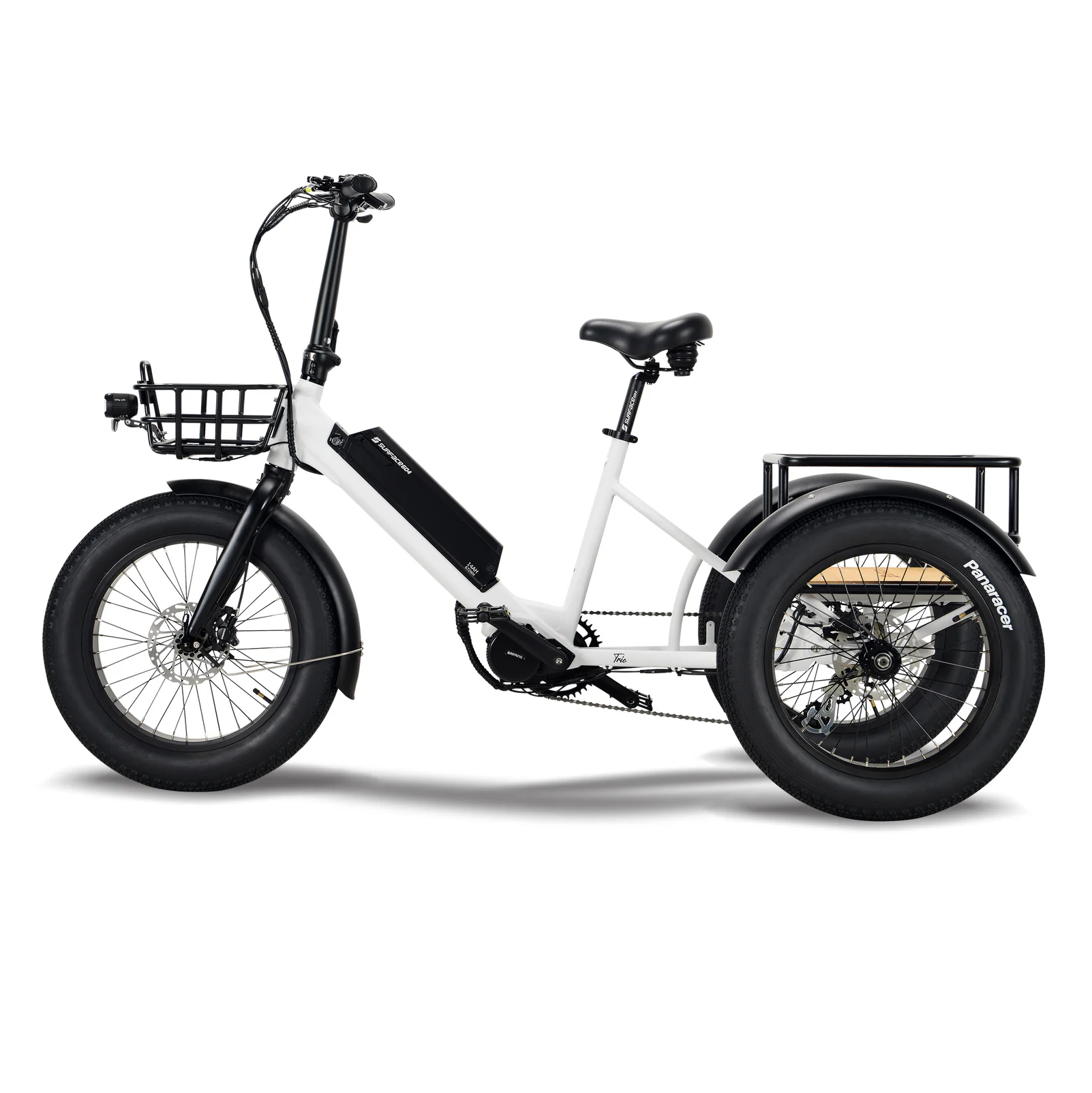 Surface 604 500W 48V Trio Mid Drive Folding Step-Thru Fat Tire Trike Electric Bike - EB-S6-TRIO-GRY