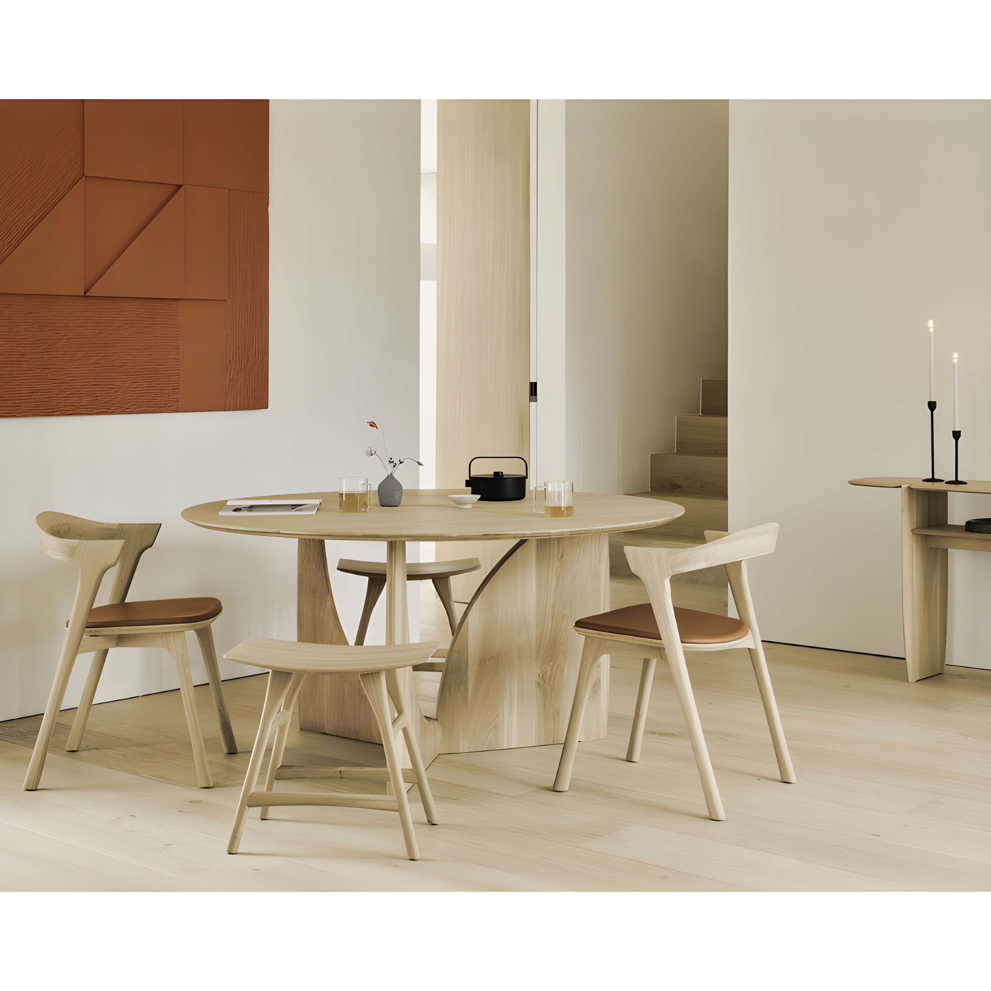 Ethnicraft Geometric Round Dining Table - ETH-10513
