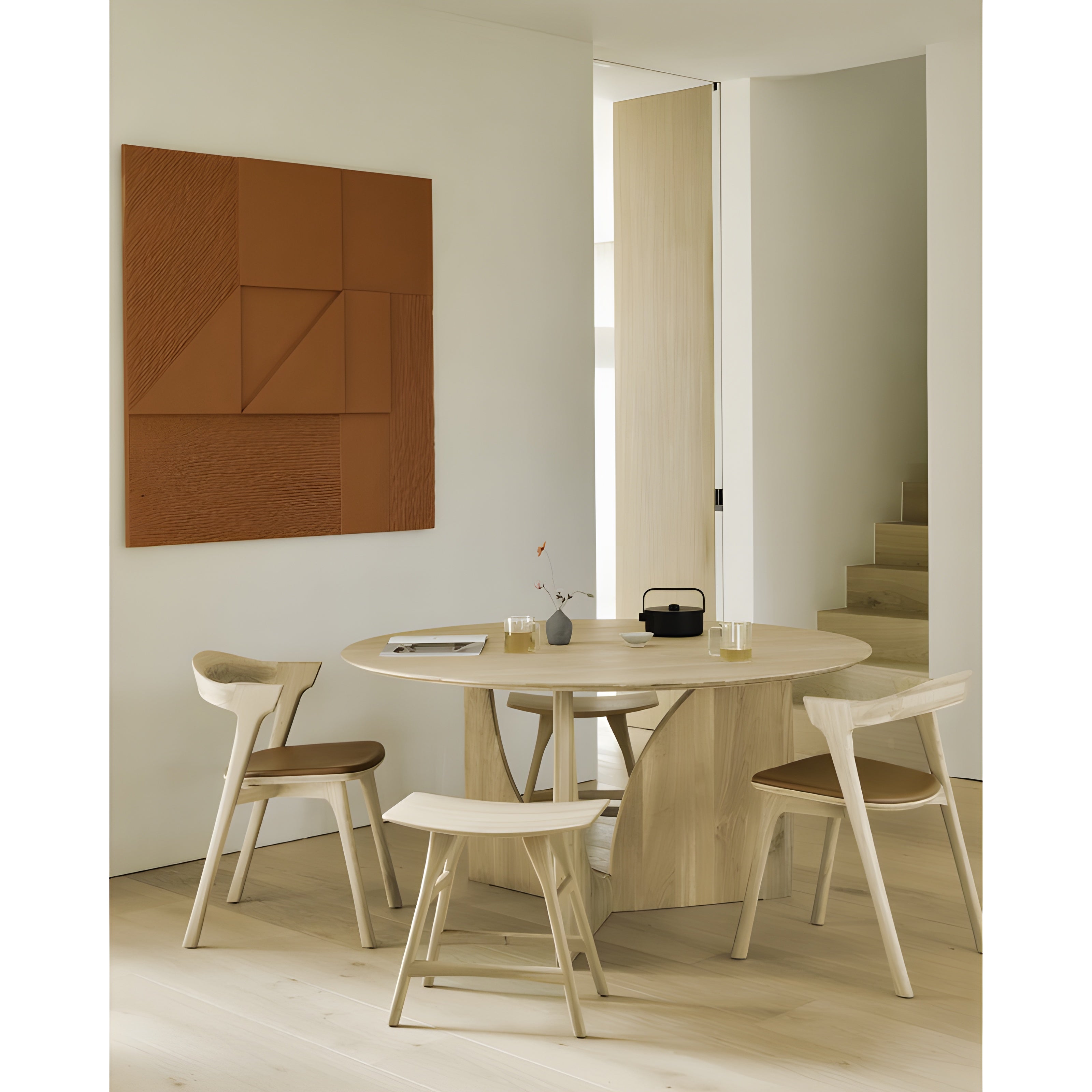 Ethnicraft Geometric Round Dining Table - ETH-10513