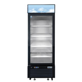 Frigos FGA-MGDF-1D-27-L 27" One Glass Door Black Steel Exterior Freezer Merchandiser 19 Cu. Ft. Left Hinged -  FGA-MGDF-1D-27-L
