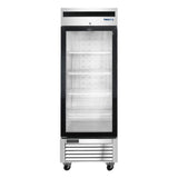 Frigos FGA-BMF-1GD-27-L 27" One Glass Door Stainless Steel Reach-In Freezer 19 Cu. Ft. Left Hinged - FGA-BMF-1GD-27-L