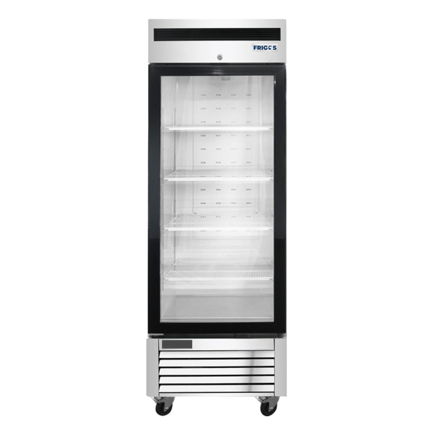 Frigos FGA-BMF-1GD-27-L 27" One Glass Door Stainless Steel Reach-In Freezer 19 Cu. Ft. Left Hinged - FGA-BMF-1GD-27-L