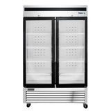 Frigos Stainless Steel Glass Door Reach-In Freezer Frigos45 Cu. Ft. - FGA-BMF-2GD-54