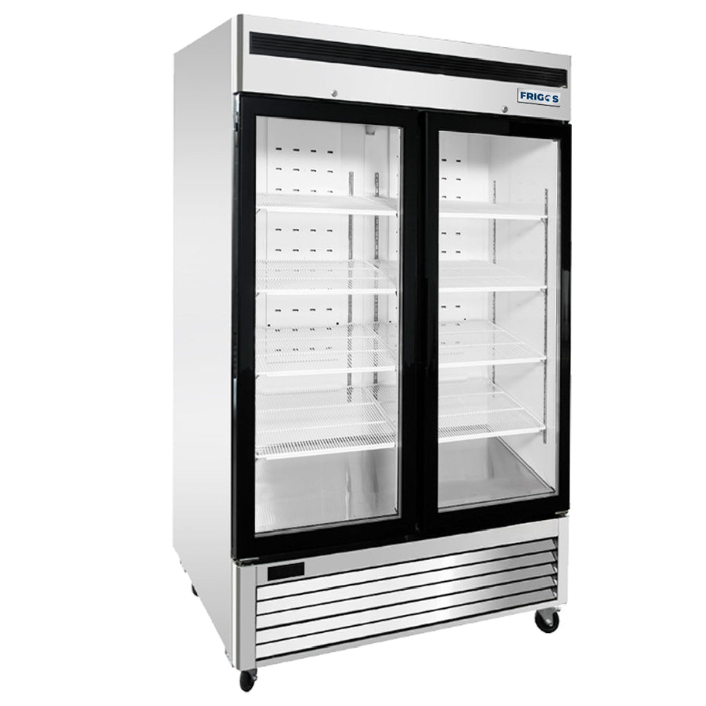 Frigos Stainless Steel Glass Door Reach-In Freezer Frigos45 Cu. Ft. - FGA-BMF-2GD-54