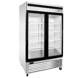 Frigos Stainless Steel Glass Door Reach-In Freezer Frigos45 Cu. Ft. - FGA-BMF-2GD-54