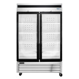 Stainless Steel Glass Door Reach-In Refrigerator Frigos 54.38" - FGA-BMR-2GD-54