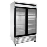 Stainless Steel Glass Door Reach-In Refrigerator Frigos 54.38" - FGA-BMR-2GD-54