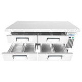Frigos 72" (4) Drawer Refrigerated Chef Base with Extended Top - FGA-CB-4DR-72