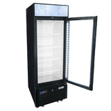 Frigos FGA-MGDR-1D-24 24" One Hinged Glass Door Black Steel Exterior Merchandiser Cooler 11 Cu. Ft. - FGA-MGDR-1D-24