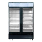 Frigos FGA-MGDR-2D-40 40" Two Hinged Glass Door Black Steel Exterior Merchandiser Cooler 29 Cu. Ft. - FGA-MGDR-2D-40