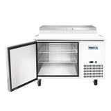 Frigos FGA-PZPT-1D-44 44" One Solid Door Refrigerated Pizza Prep Table (6) 1/3 size pans - FGA-PZPT-1D-44