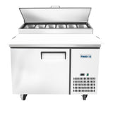 Frigos FGA-PZPT-1D-44 44" One Solid Door Refrigerated Pizza Prep Table (6) 1/3 size pans - FGA-PZPT-1D-44