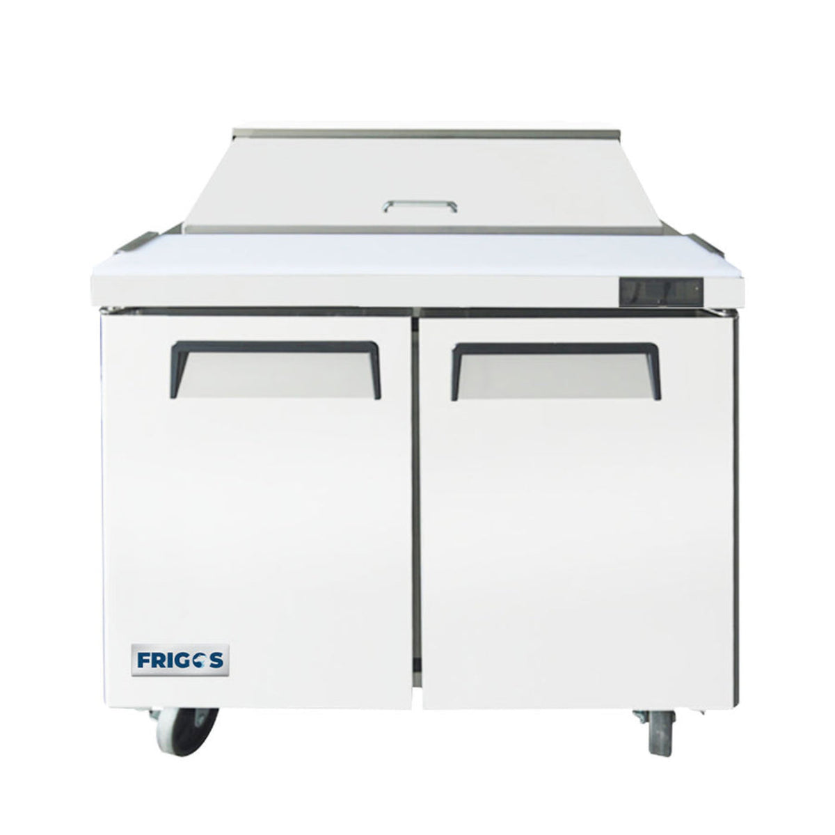 Frigos36" Two Door Refrigerated Sandwich Prep Table (10) 1/6 Size Pans -  FGA-SPT-10P-36