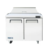 Frigos36" Two Door Refrigerated Sandwich Prep Table (10) 1/6 Size Pans -  FGA-SPT-10P-36