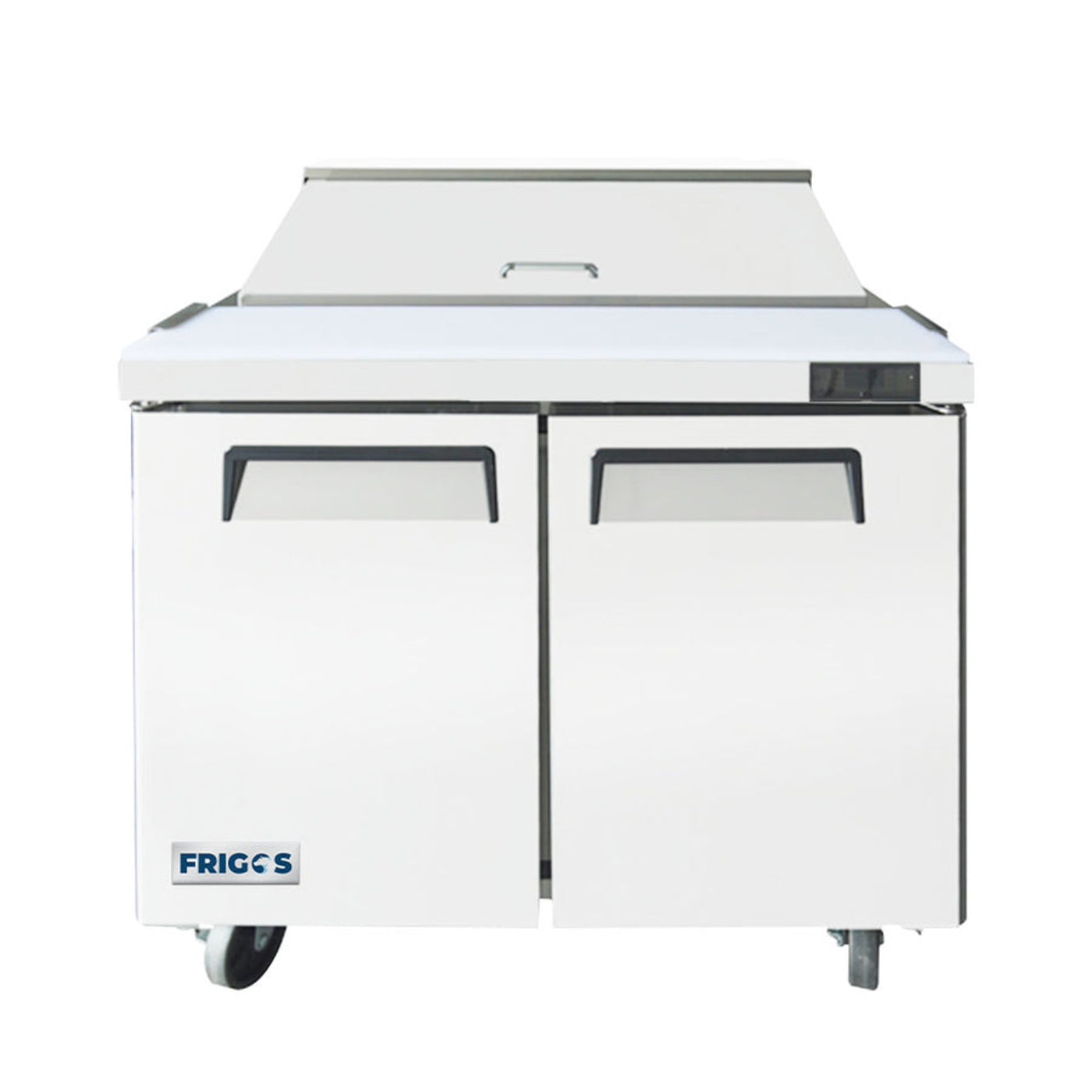 Frigos36" Two Door Refrigerated Sandwich Prep Table (10) 1/6 Size Pans -  FGA-SPT-10P-36