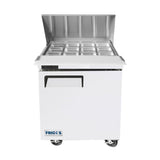 Frigos FGA-SPT-12P-28-MT 28" One Door Mega Top Refrigerator Sandwich Prep Table (12) 1/6 Size Pans - FGA-SPT-12P-28-MT