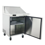 Frigos FGA-SPT-12P-28-MT 28" One Door Mega Top Refrigerator Sandwich Prep Table (12) 1/6 Size Pans - FGA-SPT-12P-28-MT