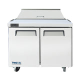 Frigos FGA-SPT-12P-36-MT 36" Two Door Mega Top Refrigerator Sandwich Prep Table (15) 1/6 Size Pans - FGA-SPT-12P-36-MT