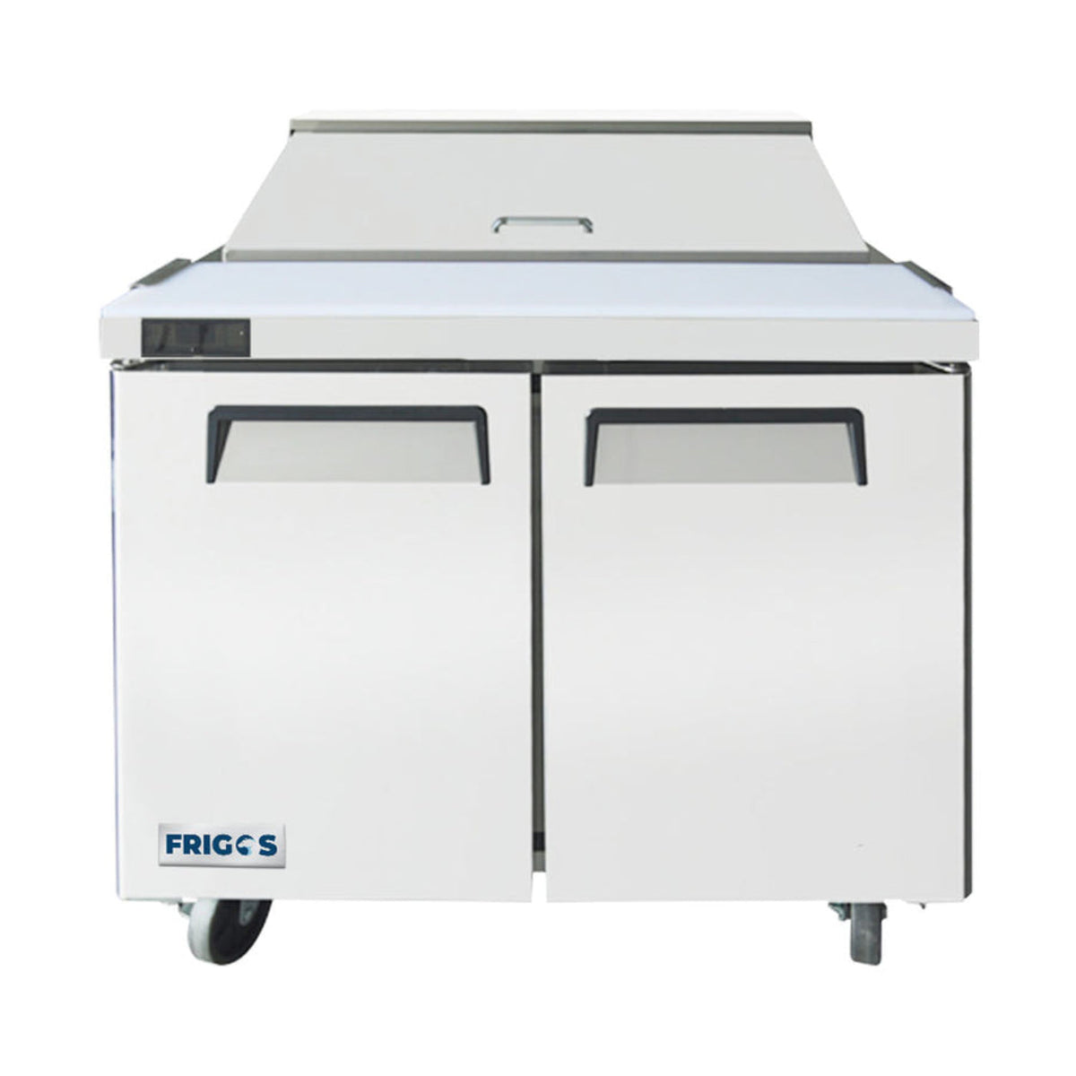 Frigos FGA-SPT-12P-36-MT 36" Two Door Mega Top Refrigerator Sandwich Prep Table (15) 1/6 Size Pans - FGA-SPT-12P-36-MT
