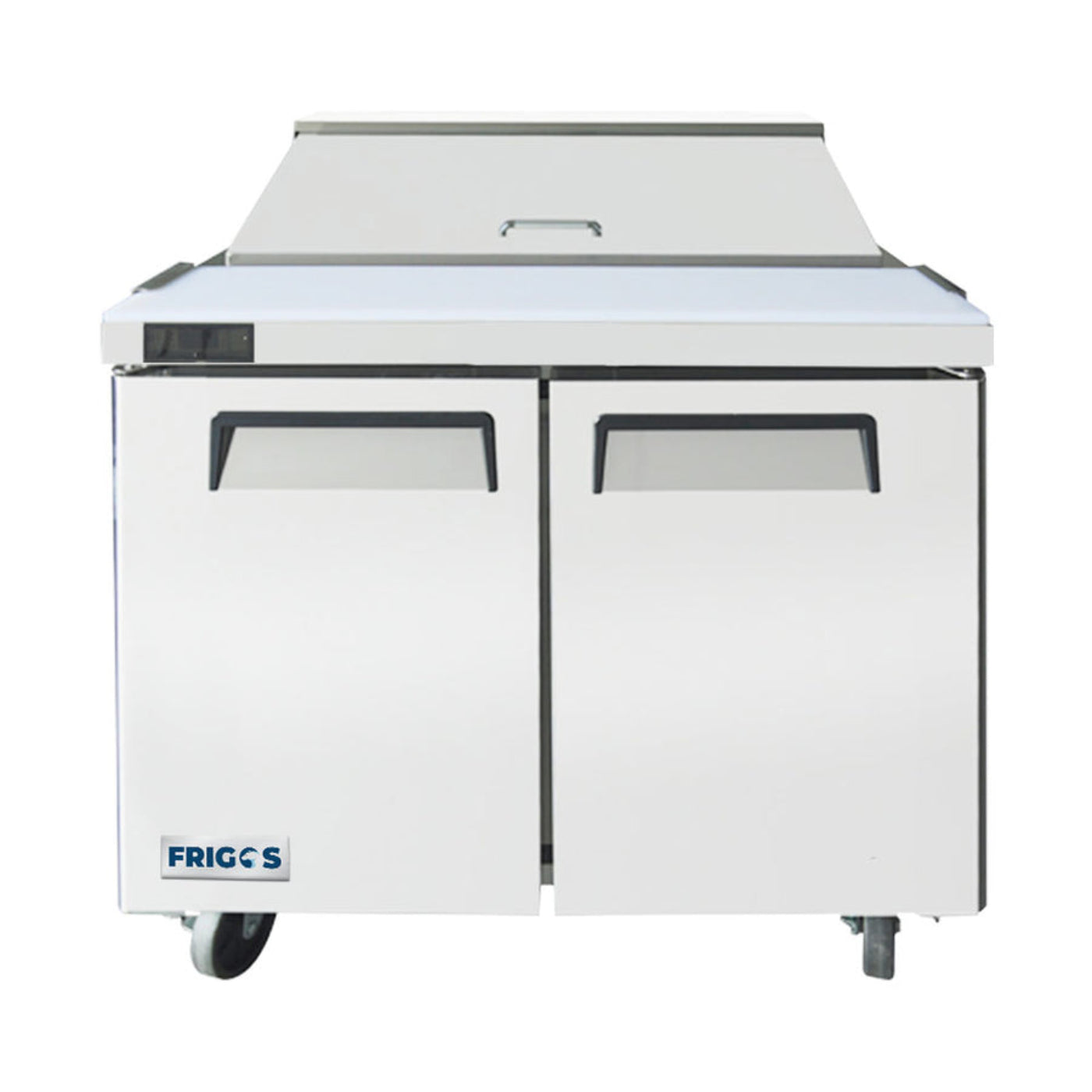 Frigos FGA-SPT-12P-36-MT 36" Two Door Mega Top Refrigerator Sandwich Prep Table (15) 1/6 Size Pans - FGA-SPT-12P-36-MT