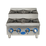 Globe Gas GHPSU424G 24" Countertop Step-Up Hot Plates - Natural Ga - GLGHPSU424G